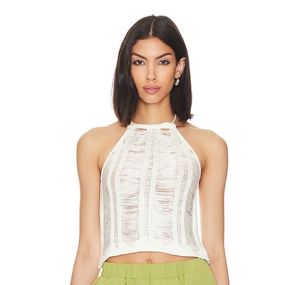NEVER WORN: Taryn Fringe Top in Bone